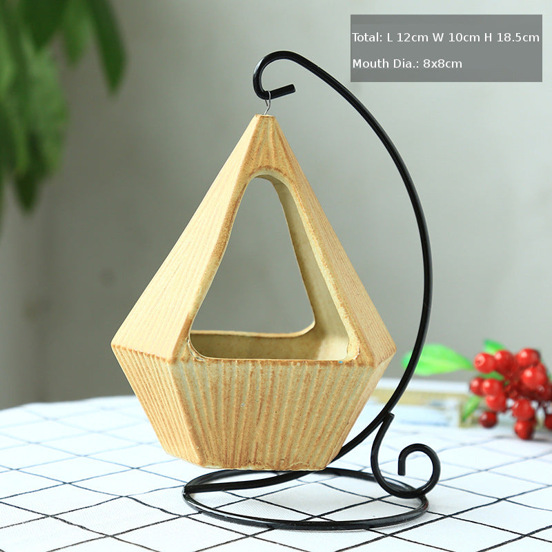 Landscape ceramic succulent flower pot