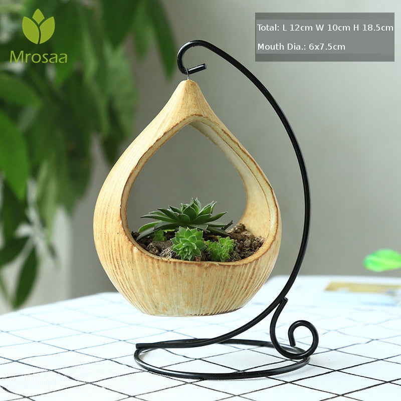 Landscape ceramic succulent flower pot