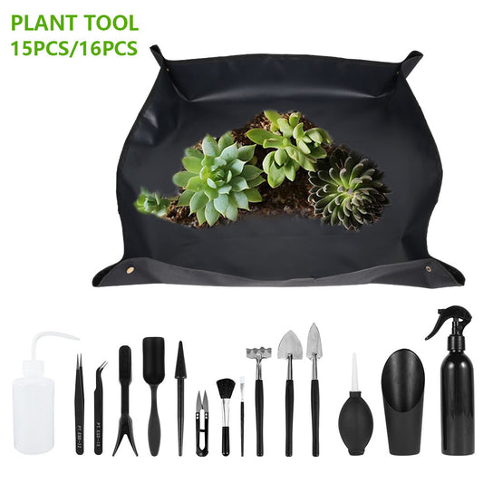 15/16Pcs Mini Garden Hand Tools Transplanting Outdoor Bonsai Set Planting Flower Succulent Miniature Seeds To Plant Supplies