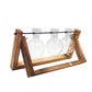 Swing Wooden Stand Hydroponic Plant Container Glass Vase