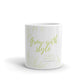 White glossy mug