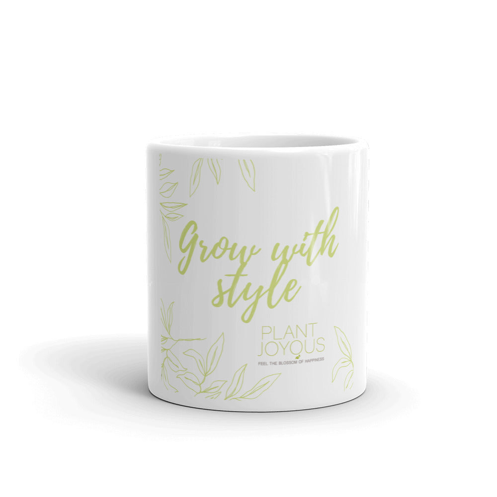 White glossy mug
