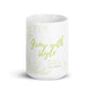 White glossy mug