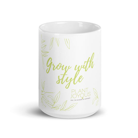 White glossy mug