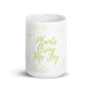 White glossy mug