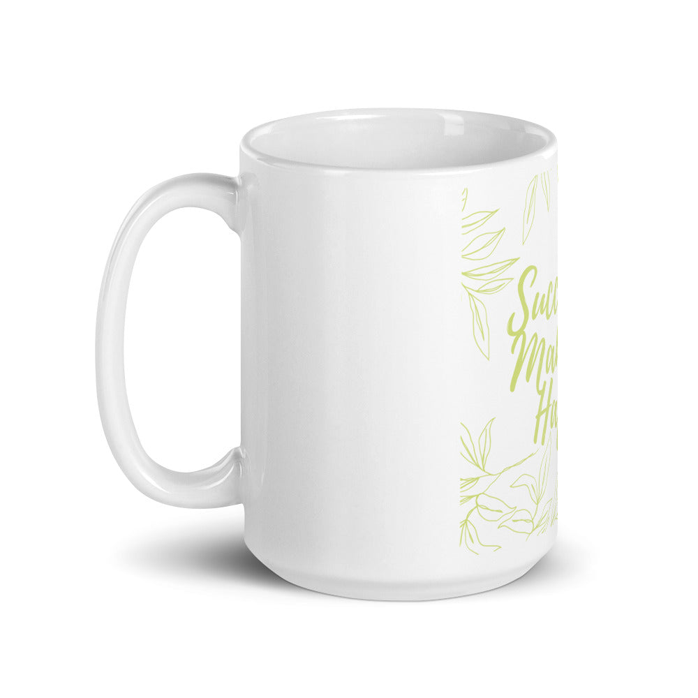 White glossy mug