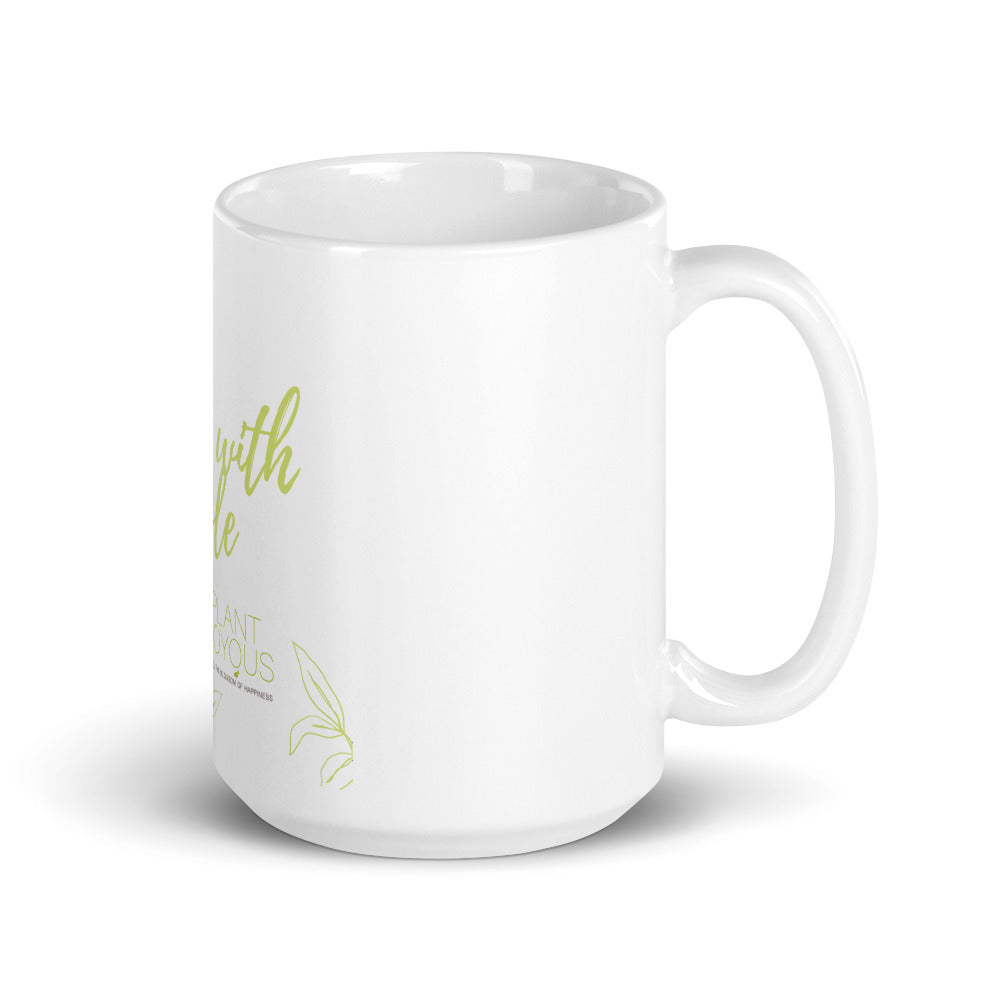 White glossy mug